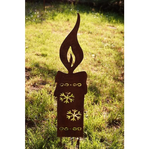 Sett med 4 Snowflake Candle-innsatser Blomsterpotte - Metal Garden Deco