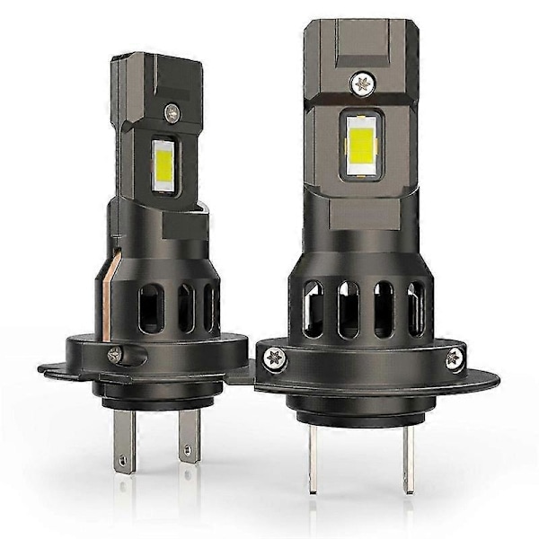 2 stk. 3300LM H7 LED Forlygtepære Trådløs 66W CSP til Bil Forlygte Auto Diode Lamper H7 Turbo Led 12V 6000K