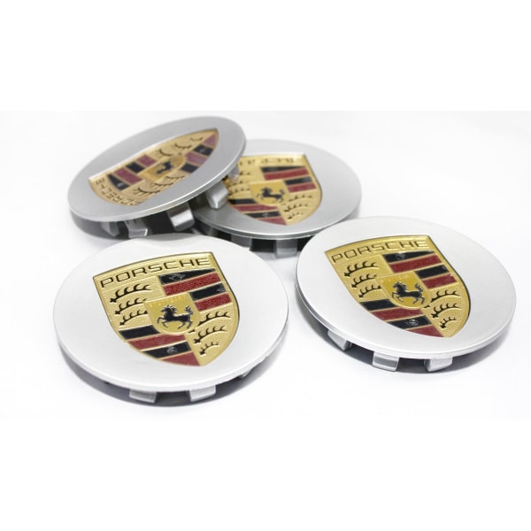 #75MM 4-pack Porsche Silver Center Cap (Single)#