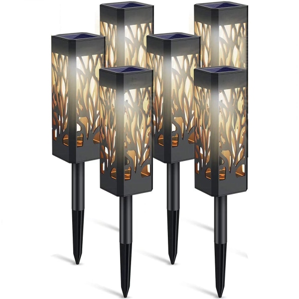 *LED solcelled hagelys, hule firkantede solcelle plænelys, udendørs have paladslys*