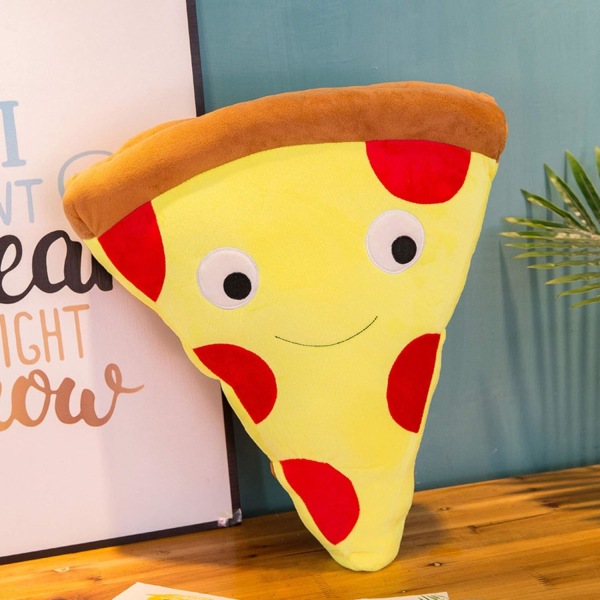 Plysch docka tecknad film simulering pizza pommes frites soffdesign