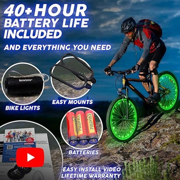 LED Hjullys til Cykler med Batterier Inkluderet! Få 100% Stærkere Lys