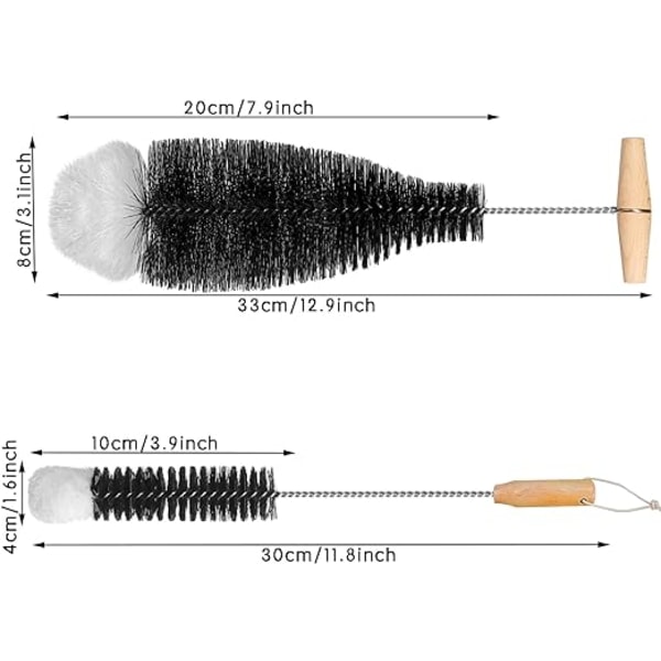 Sæt med 2 Flaskebørste Rengøringsbørster Flaskebørste Avanceret Rengøring