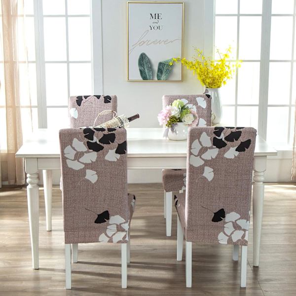 *4 Ruokailutuolin Päällinen Moderni Joustava Kestävä Tuolin Päällinen Venytys*