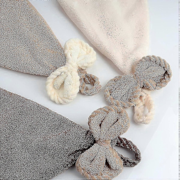 Pakke med 3 køkken- og badeværelseshåndklæder, dekorative håndklæder, mikrofiber koralfleece dejlige håndklæder, tørrer dine hænder øjeblikkeligt