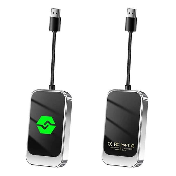 2-in-1 langaton Carplay Android Auto -sovitin USB langaton autosovitin muuntaa langallisen Android Auton langattomaksi