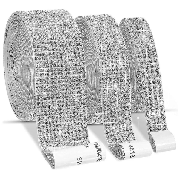DIY-klistermärke Självhäftande Kristallrhinestone-klistermärke/1 cm/Silver