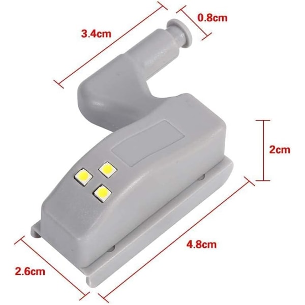 10 kpl LED-saranatunnistinvaloa kaappiin keittiöön