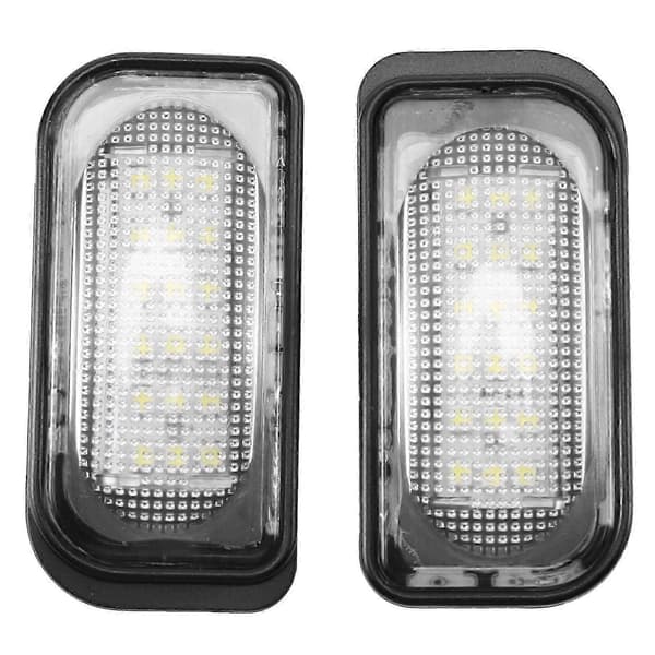 2 stk. hvide LED nummerpladelygter til W203 bilnummerpladelygte til W203 4D 2001-2007