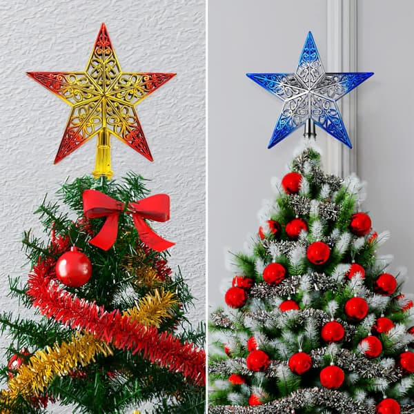 #Åpen stjerne til juletreet - Sølvblå, Spisser av Ch#