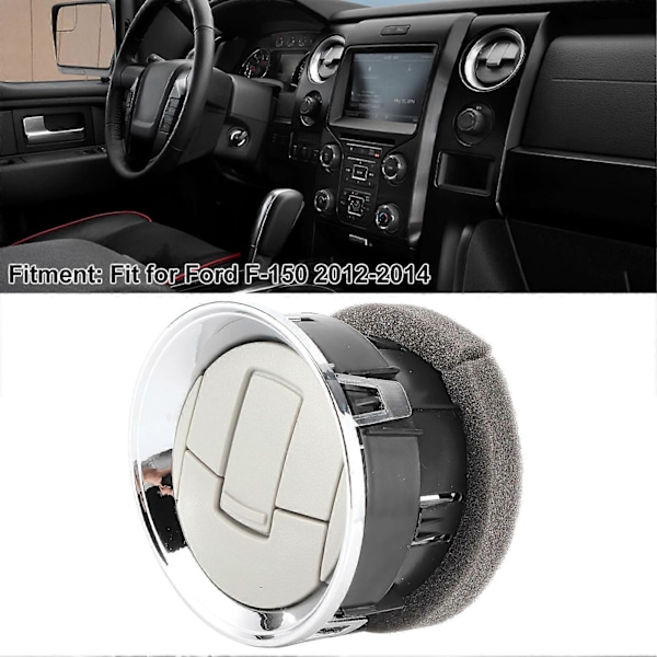 AC Luftventil Värmare Interiör Silver Krom Yttre Ring CL3Z19893EA Passar Ford F150 2012-2014