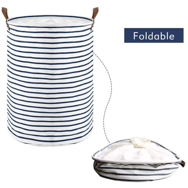 /#/2 stk 35*45cm Stribet Stor Tøj Opbevaringskurv, Snøre Lau/#/