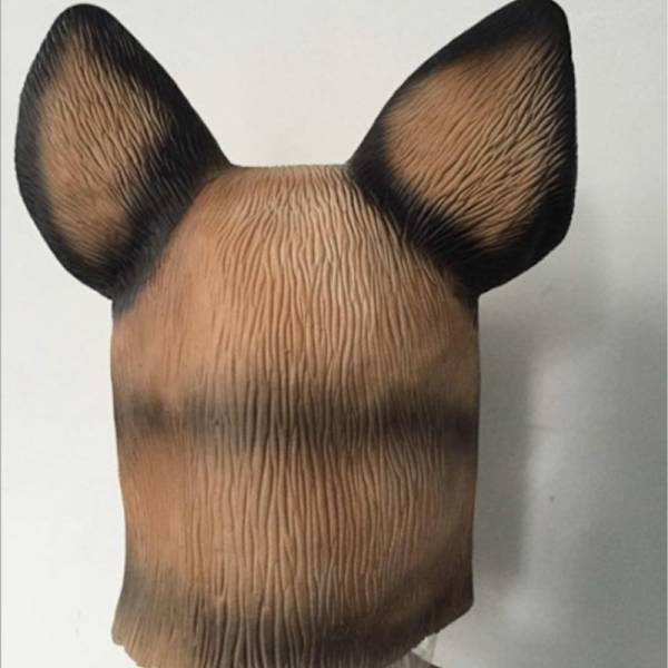 Stor Ulvehode Hodeplagg, Latex Realistisk Dyrehode, Halloween