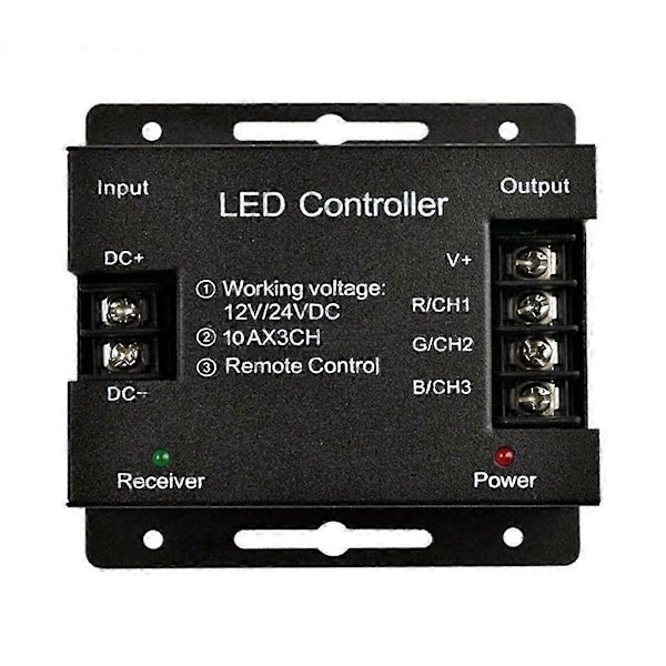 Led RF Fjernbetjening RGB Controller til RGB Strip, 10A/Kanal, DC12V/24V, Touch Panel Lysdæmper, Max 20m