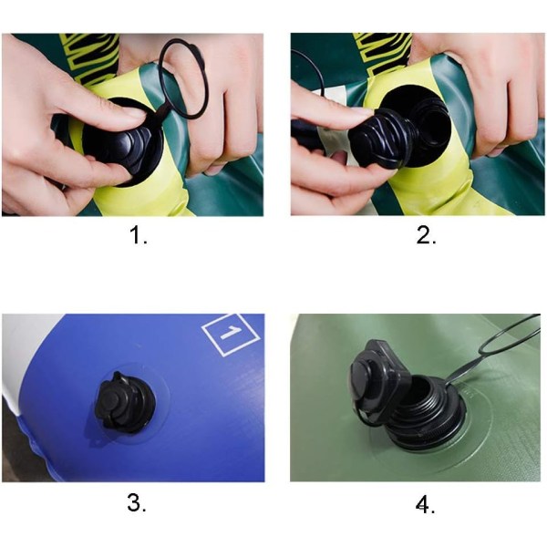 Inflator Spiralventil, 5 st Luftventiler Ventiladapterpluggar, Spiral