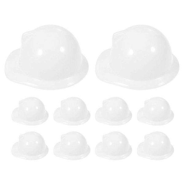 10 st Mini Bygghjälm Plast Mini Byggkeps Docka Utklädnad Lektillbehör
