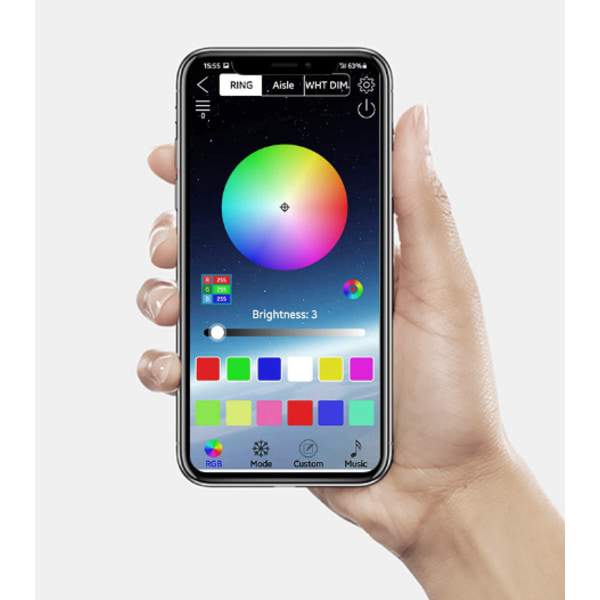 LED natlampe, farverig USB natlampe, dæmpbar RGB skrivebordslampe