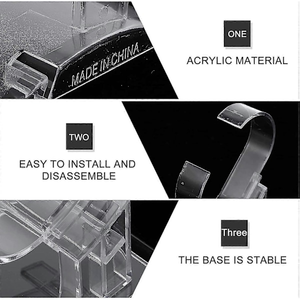 Klar Akryl Klockdisplayställ, 2 ST Klockhållare Smycken Armband Klockdisplay Rack Hållare Ställ