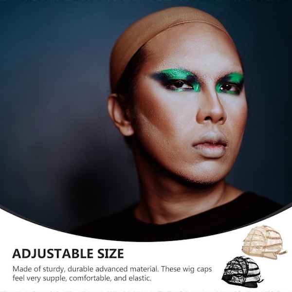 2 stk Parykkhetter Parykklaging Hetter Blonde Parykk Mesh Hetter Elastiske Parykkhetter Parykktilbehør