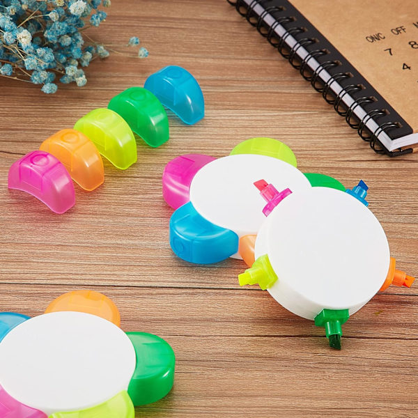 /#/Kronblad Highlighters, Blomsterformede Akvarel Highlighter Penne, 5/#/