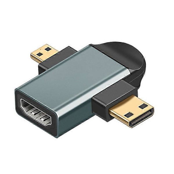 Mini og Micro HDMI-kompatibel Han til HDMI Splitter