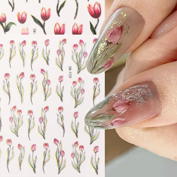 #3 nagelklistermärken vårblommor#