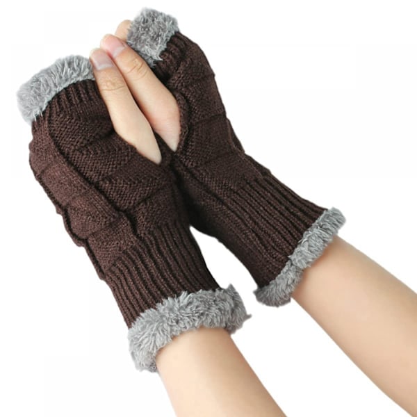 #Brune vinterhandsker til kvinder, varme#