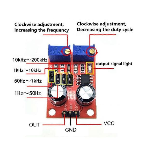 Frekvens Duty Cycle Square Wave Signal Generator Stepper Motor Driver