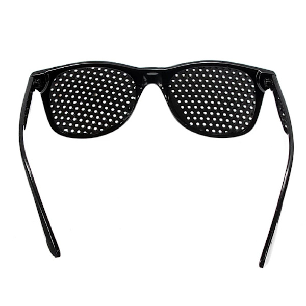 #2 stk. Gitterbriller Pinhole Briller Pinhole Hvilebriller Hulbriller med bøjelige stænger Sort Farve#