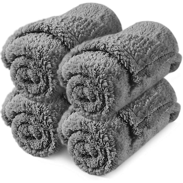 4-pack Lugnande Filtar Mjuk Fleece Katt Hund Filt Husdjursfiltar Sherpa