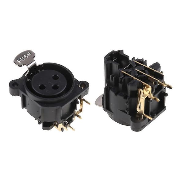 2st 3-polig XLR hona jack panelmonterad chassikontakt för mikrofon gitarr