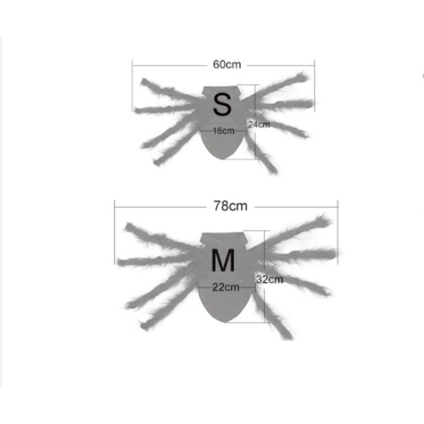 Halloween Edderkoppe Kostume til Kæledyr - Størrelse M