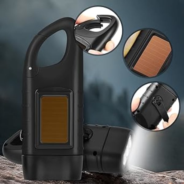 Nødblysflashlight Håndsving, Bærbar LED-lommelygte Håndsving