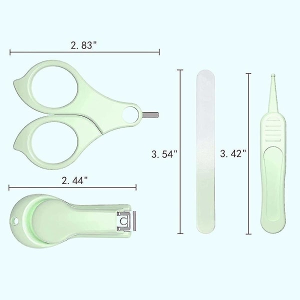 4-in-1 Vauvan Manikyyrisetti Ihanalla Kotelolla, Vauvan Kynsileikkurit, Sakset