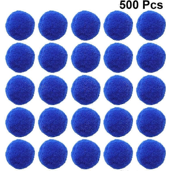 500 stk. Hvite Pom Pom, Pomponer for Håndverk DIY Fuskepels Pom Pom Ball Tilbehør for Hatter Sko Skjerf Vesker