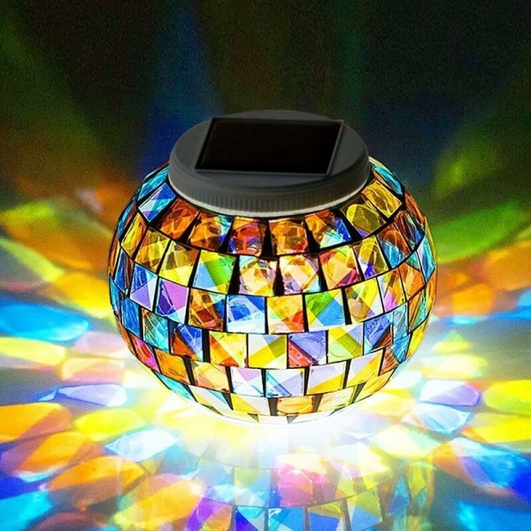Solar Glas Ball Lights (Färgglada) Vattentäta färgskiftande Indo