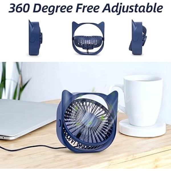 USB-tuuletin Pieni Mini Pöytätuuletin USB-virralla, 4 tuuman Por