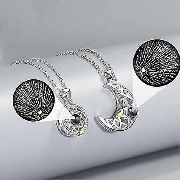 925 Sterlinghopea kaulaketju, Aurinko ja Kuu Yin Yang Magneettinen Pariskunta Kaulakoru