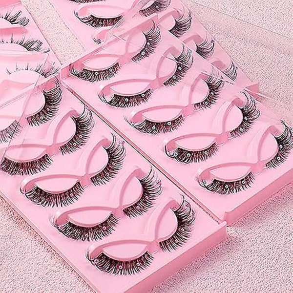 Fox Eyes Ögonfransar Wispy Cats Eye Falska Ögonfransar Naturligt Utseende Angel Wing Fransar Som Ser Ut Som Extensions Faux Mink Fransar Lösögonfransar