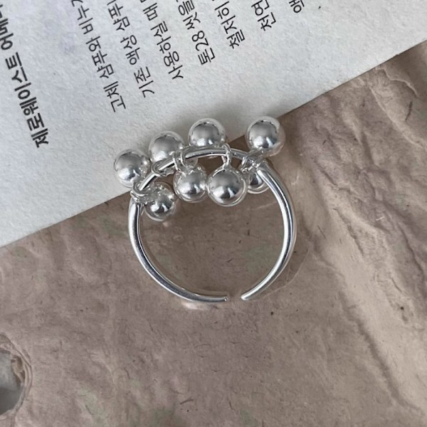#Silver liten bollring, flickring, justerbar#