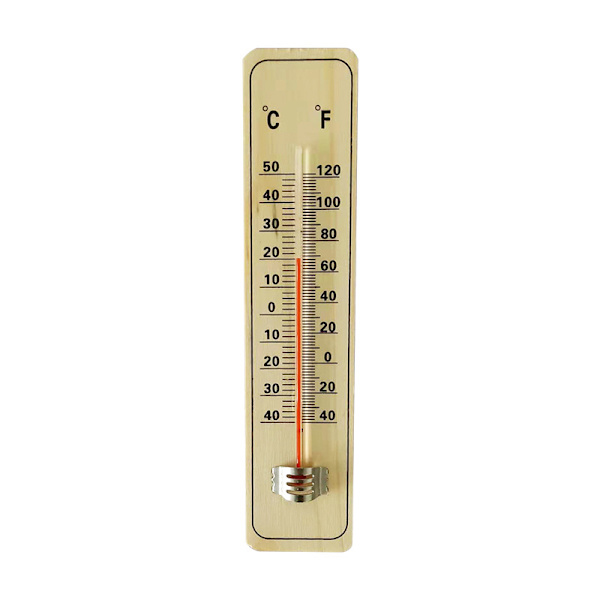 Puinen analogi lämpömittari #kpl, koivu, sisä- ja ulkokäyttöön, myös puutarhaan 4852#