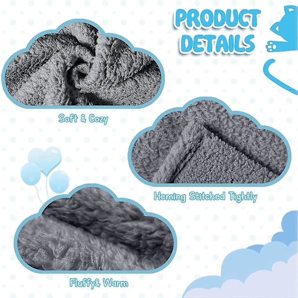 4-pack Lugnande Filtar Mjuk Fleece Katt Hund Filt Husdjursfiltar Sherpa