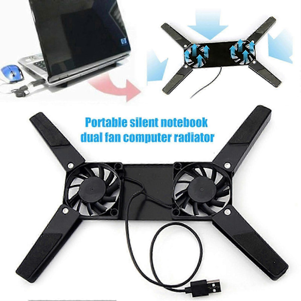 Computer Cooler Højtydende Anti-ridse ABS Universal Foldbar Computer Cooler til Laptop