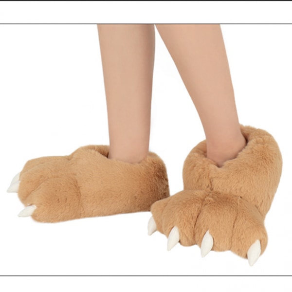 #Camel Plysch Björnklo-tofflor Björnklo-tofflor#