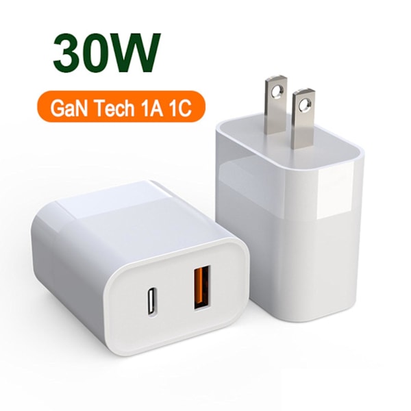 PD 30W USB-laddare Snabbladdning för QC 3.0 Snabb Laddare Väggladdare Adapter