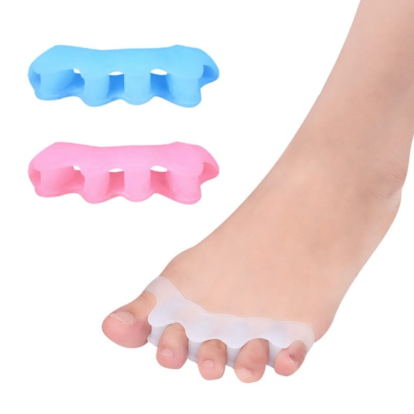 Fem-Huls Pink 6-pak Tommelvalgus Tåseparator Silikon Tå