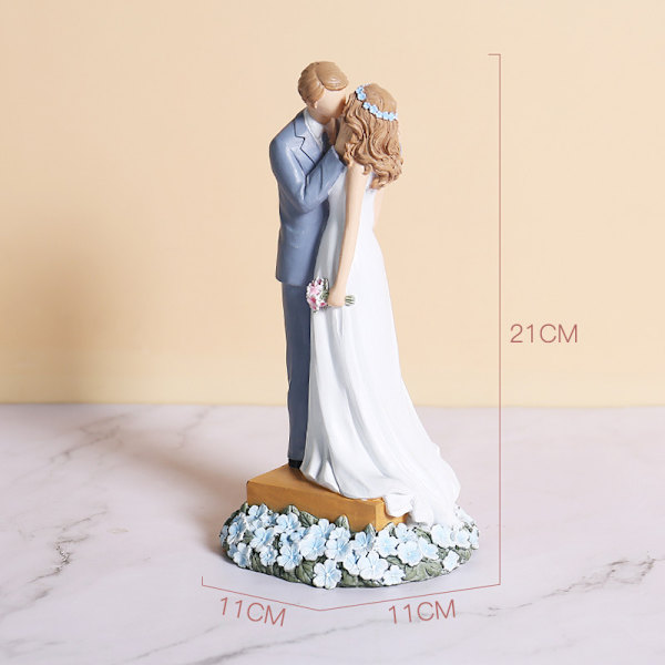 Brud og Brudgom Statue Bryllupskake Topper, Brud og Brudgom Figur