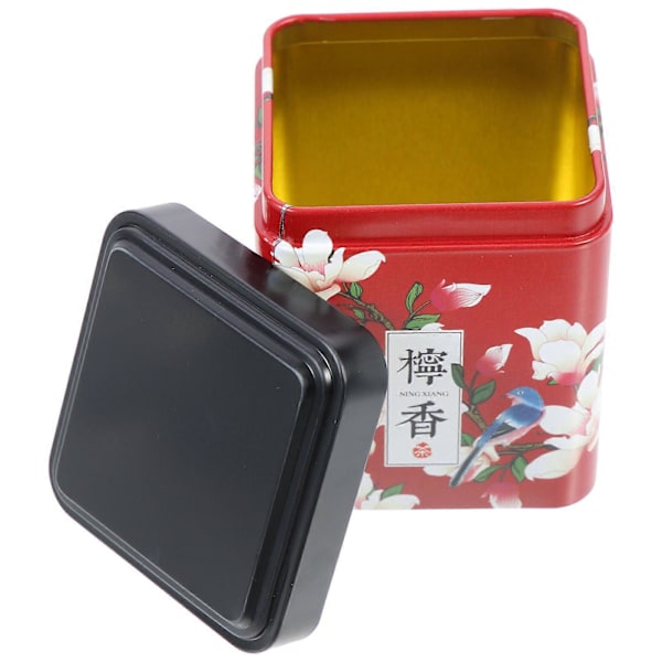Teplåda i japansk stil, miniatyr kaffeförvaringslåda, bärbar tebehållare, metallteburk