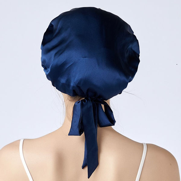#Satiini Unihattu - Suojaa hiukset nukkuessasi Musta#