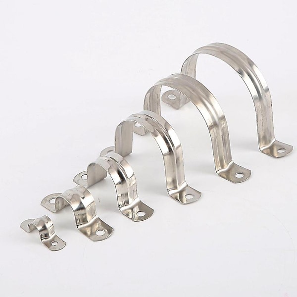 0,2 tommer Stiv Slangeklemme x 160 Stykker Rustfritt Stål Spenningsfeste Stive Trådnettklips for Rørfeste